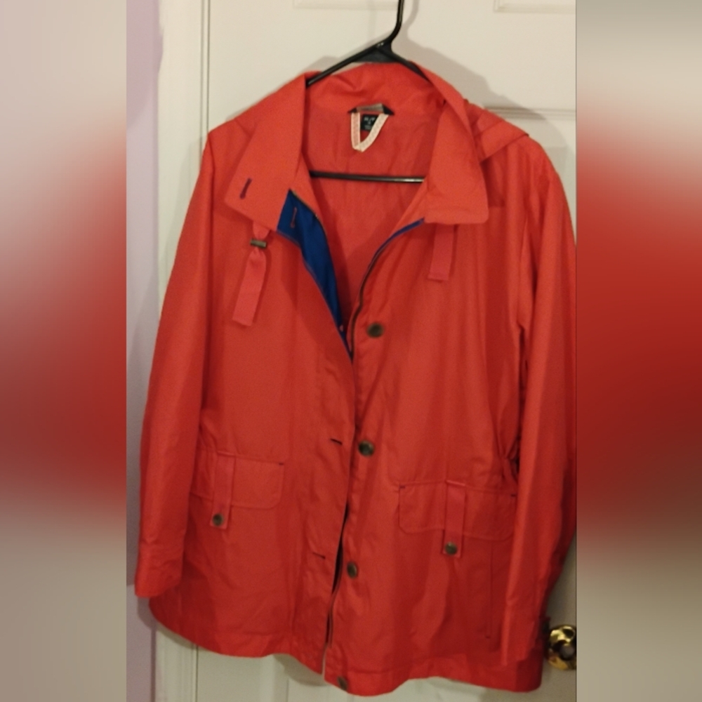 Ladies Lands End NWOT rain jacket pink size XL/P 18